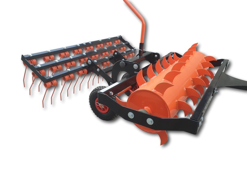 Walec Traktorka Aerator Wertykulator+ Broną Sprężynowa  120 cm