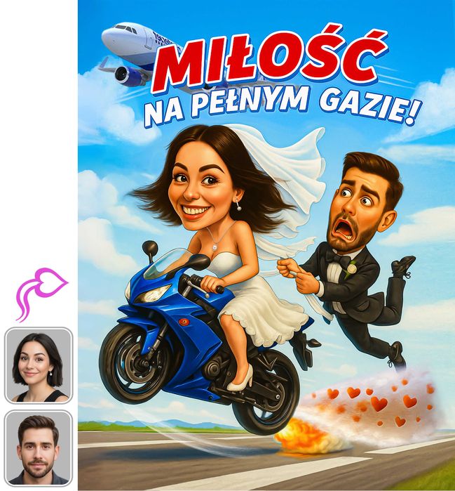 Karykatura w ramce lub plik - szybko