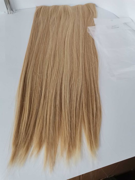 Doczepiane włosy clip in baleyage blond 27#613