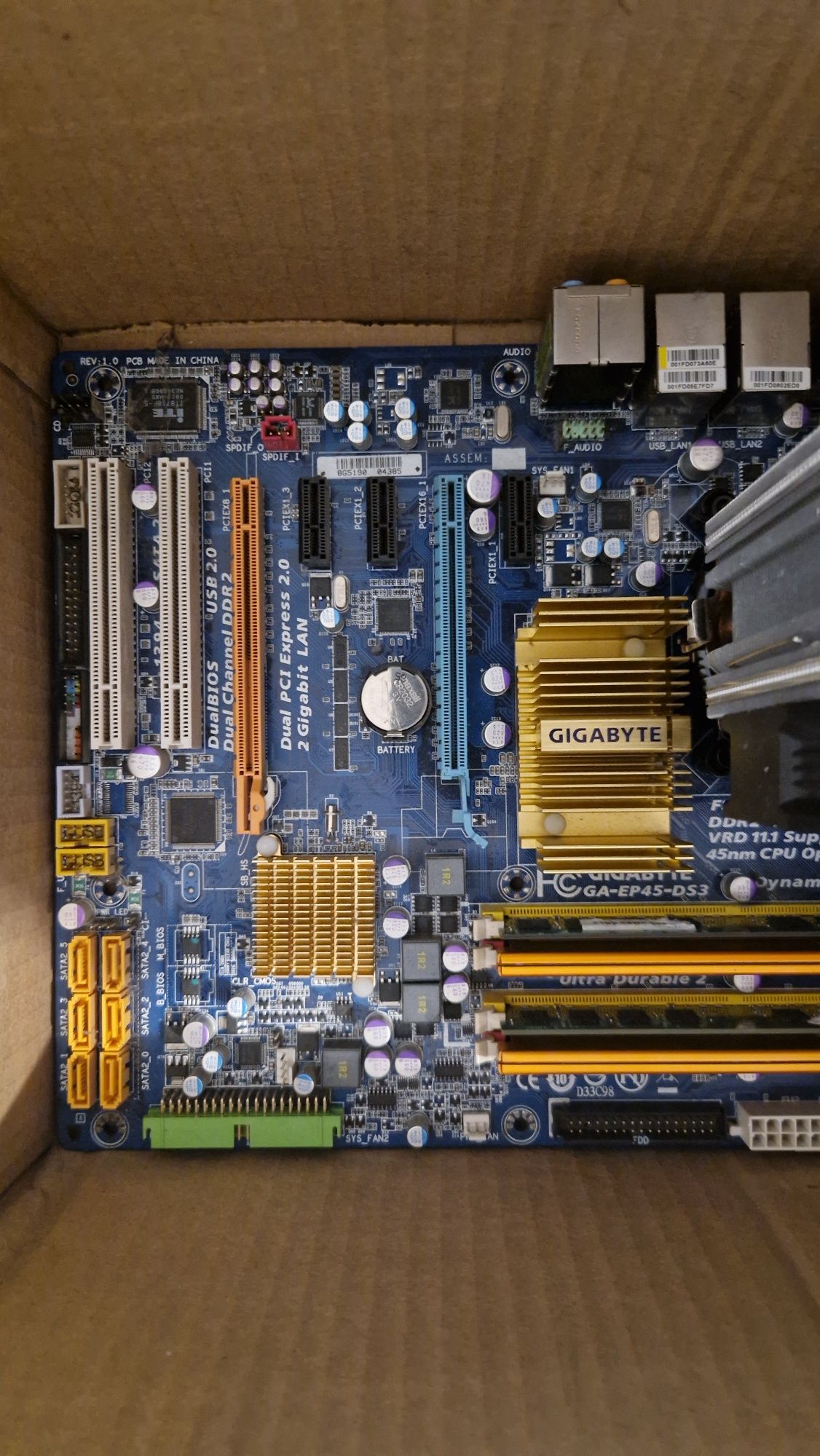 Zestaw Płyta Gigabyte GA EP45 DS3, Intel Core 2 quad q9550, 6gb Ram