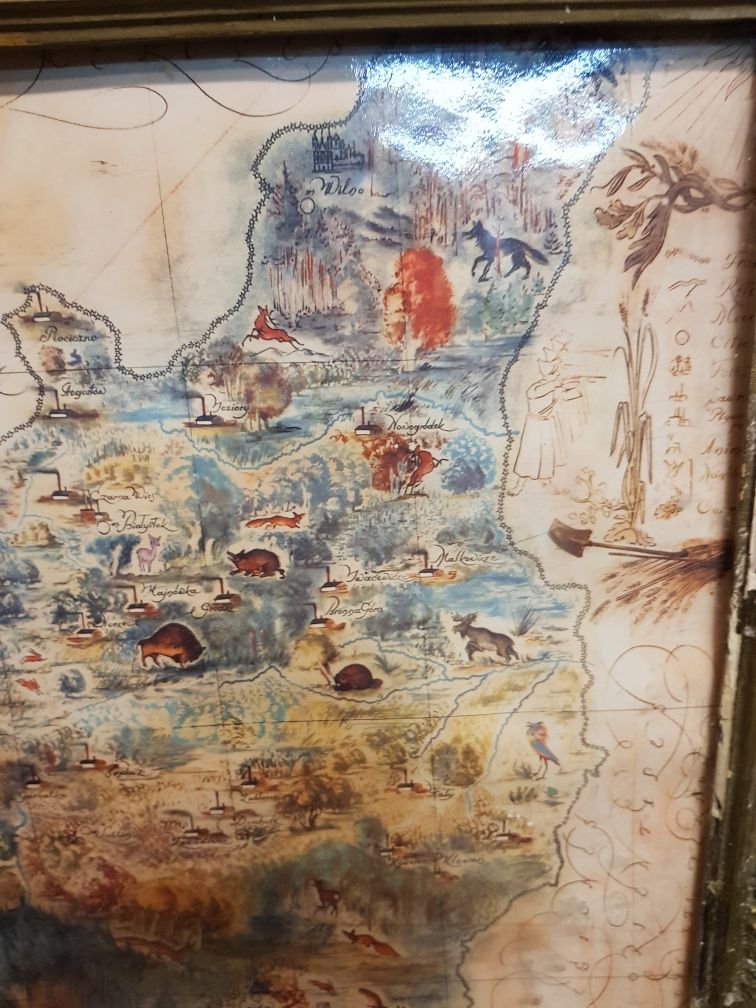 1938r. mapa lasów polskich łowiecka Kanarek i Lipski