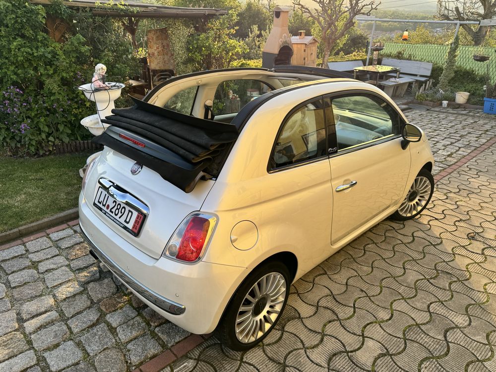 Fiat 500cabrio xenon skóra klimatronic biała perła