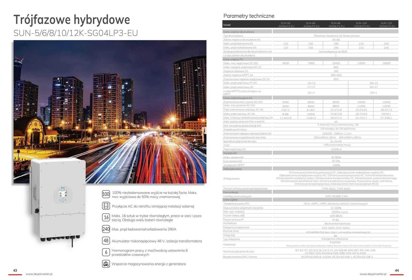 Falownik Deye SUN-12K-SG04LP3 -EU (trójfazowy hybrydowy)