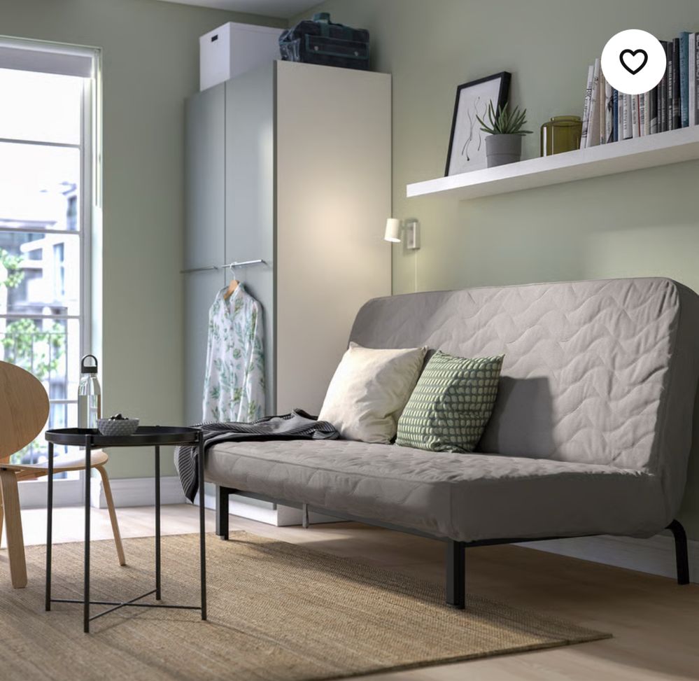 IKEA NYHAMN rozkładana sofa + pojemnik- beż.