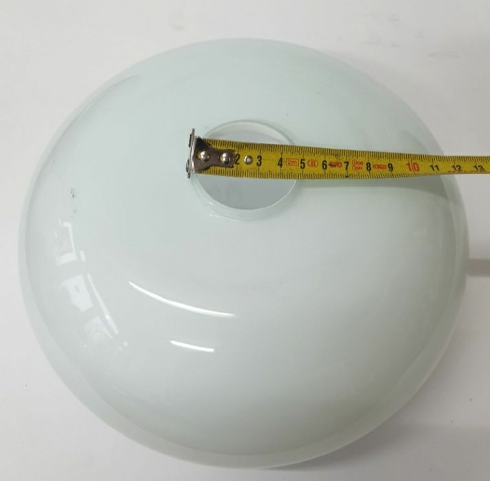 Klosz biały, szklany, duży