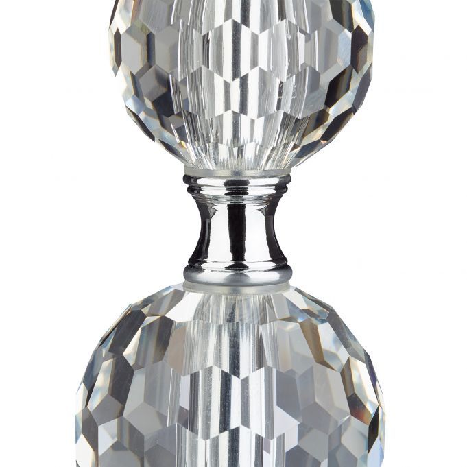 Lampa stołowa Relaxdays Tischlampe Bubble odcienie szarości i srebra