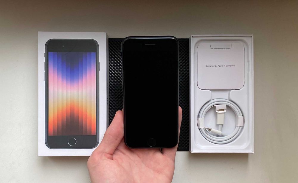 НОВЫЙ - iPhone SE 2022 - 128 гб - 100% АКБ - NEVERLOCK - MIDNIGHT