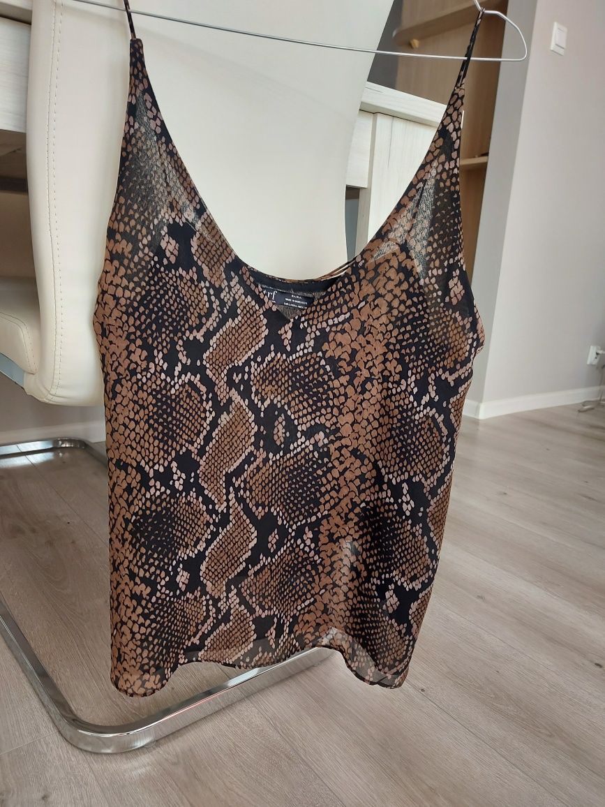 Top w zwierzęcy print ZARA rozmiar L