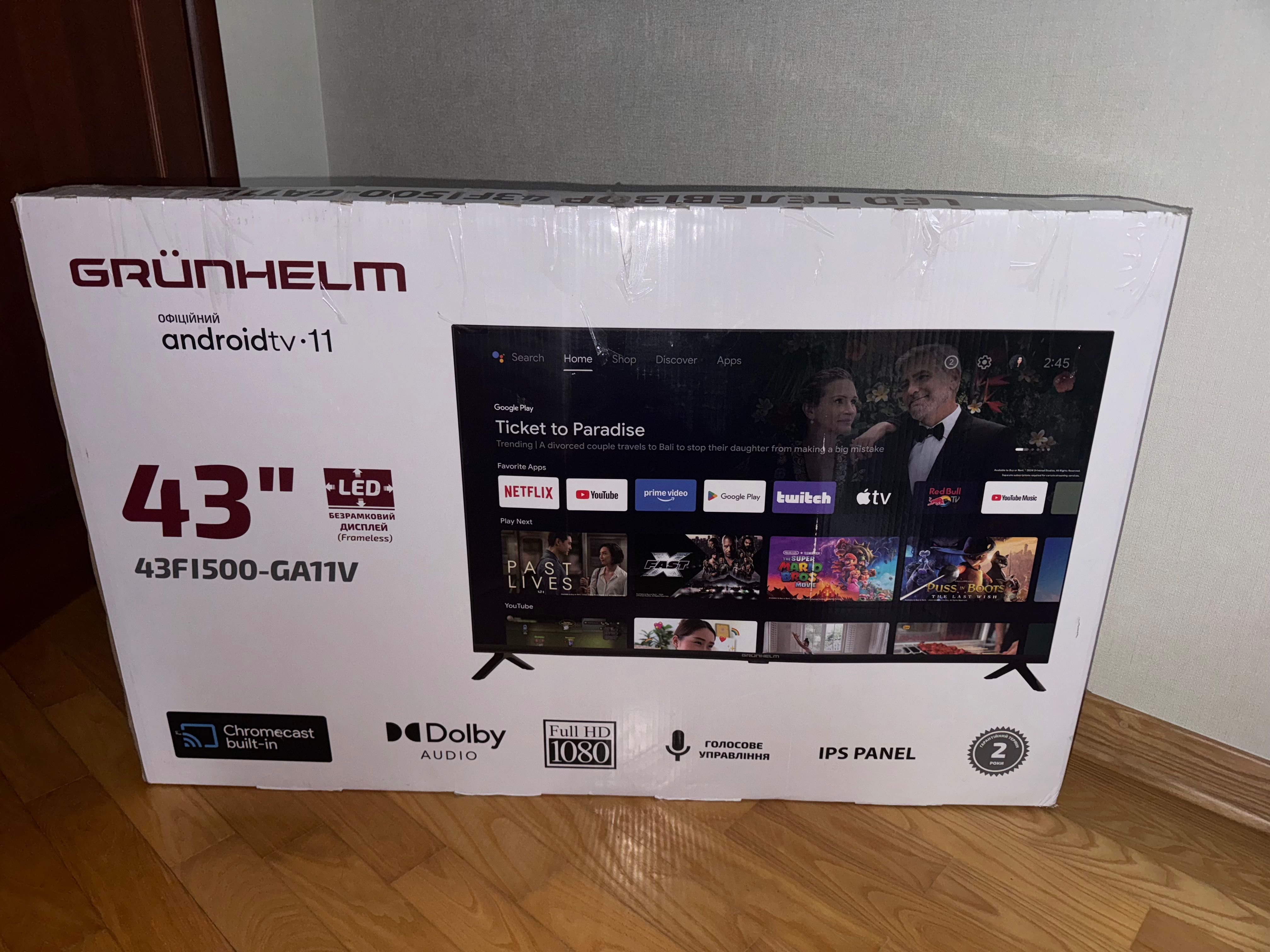 Новый ТВ 43” Smart TV в коробке не использовался