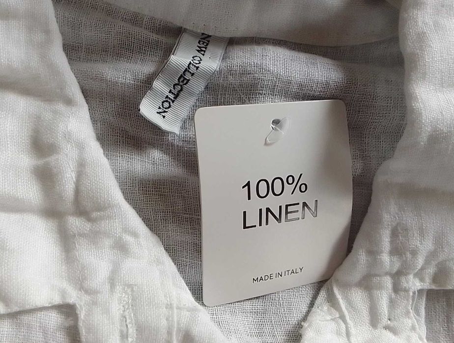Lniany komplet spodnie koszula 100% len puro lino S M L uniwersalny