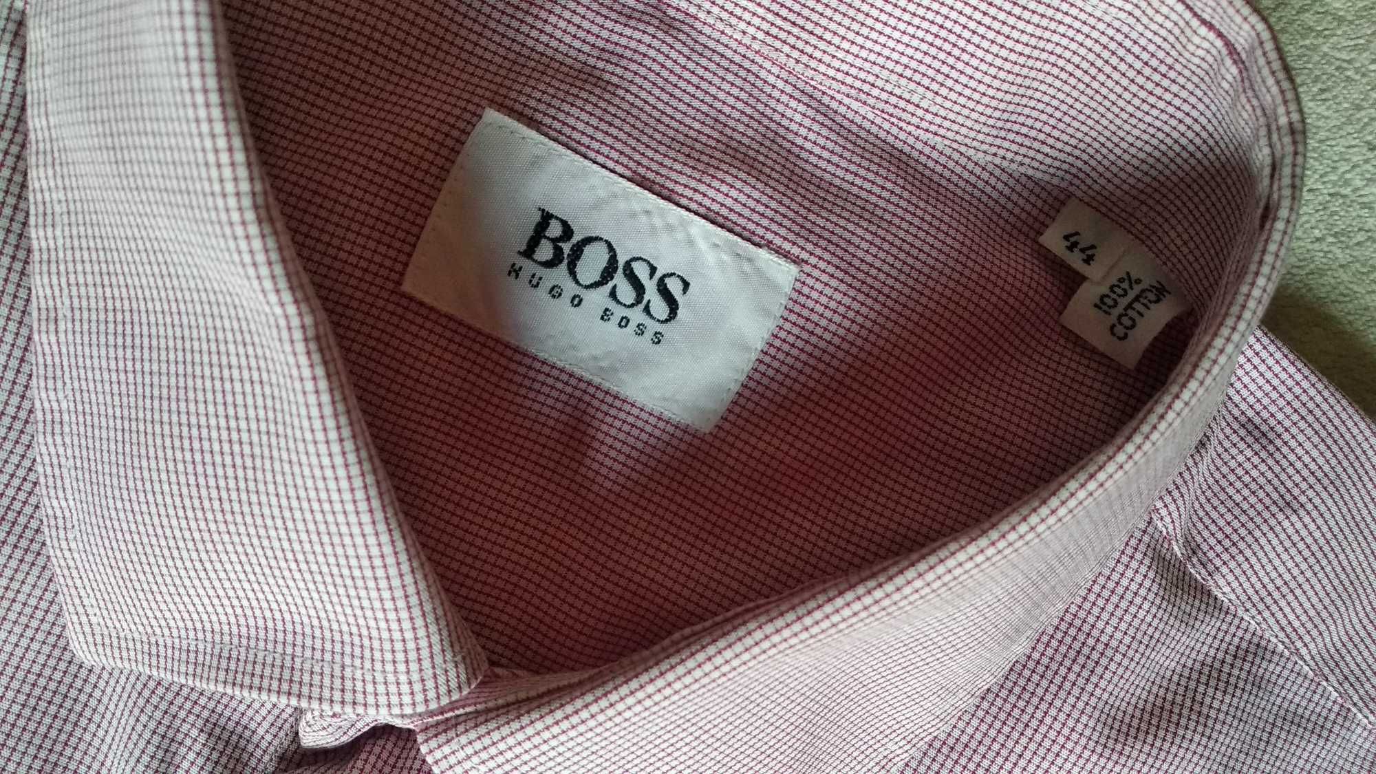 Koszula męska bawełniana HUGO BOSS r. XL (44) jasnoróżowa