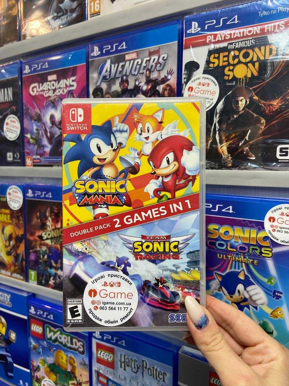 Sonic Mania (англ) + Team Sonic Racing(рус. суб) Nintendo Switch igame