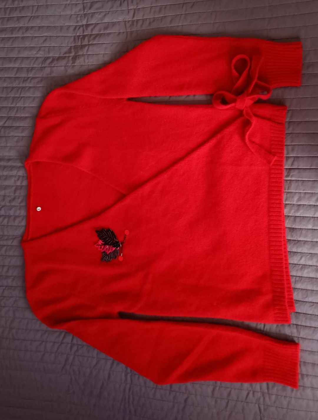 Michelle Damski elegancki sweter z angory, 65% Angora 25% Wełna, Roz L