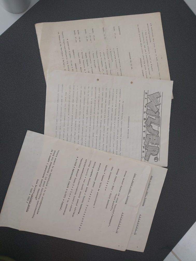 Bilety program teatralny Teatr Śląski Wizjer Biuletyn Konfrontacje prl