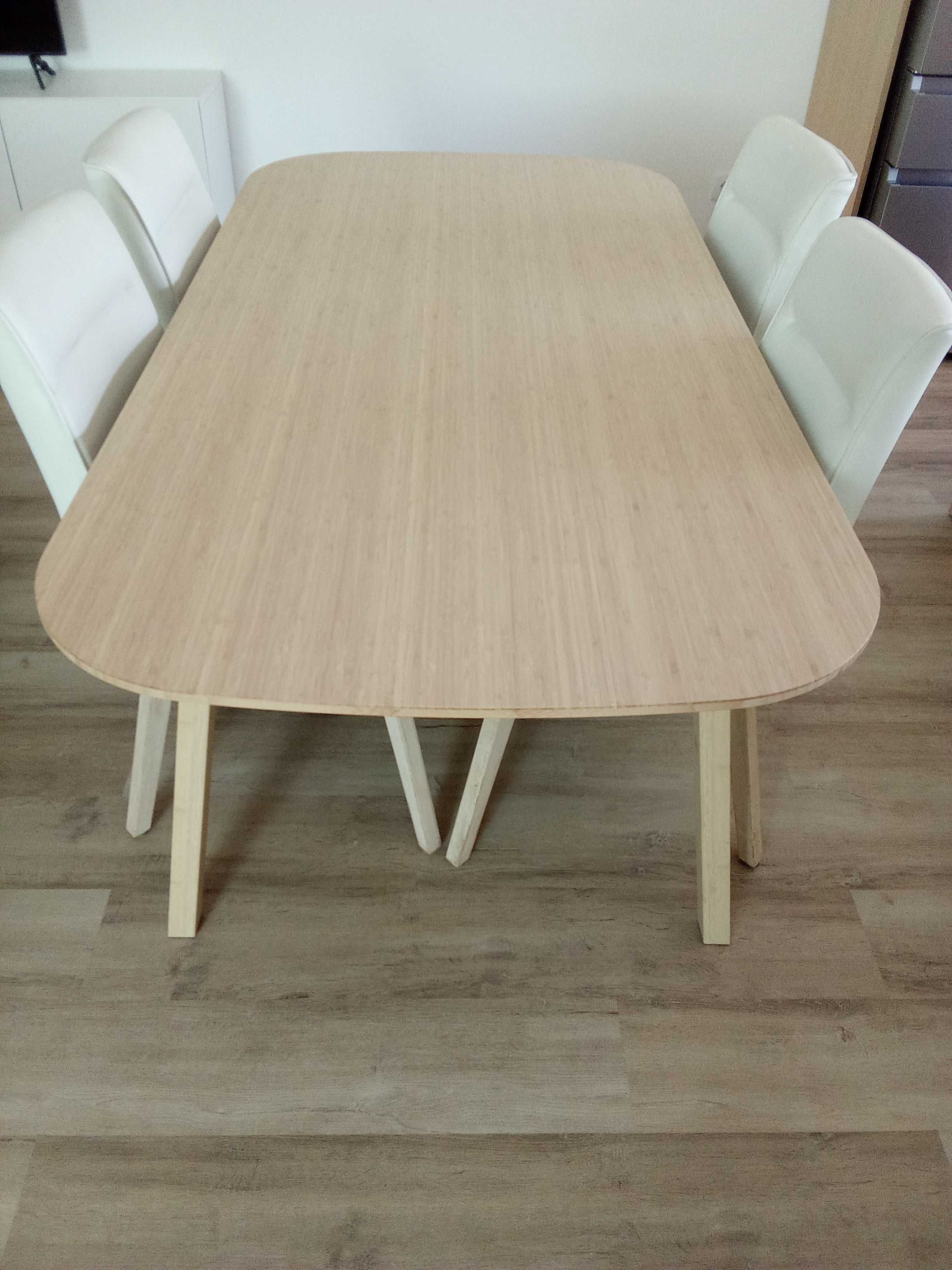 Mesa de jantar (bambu claro)