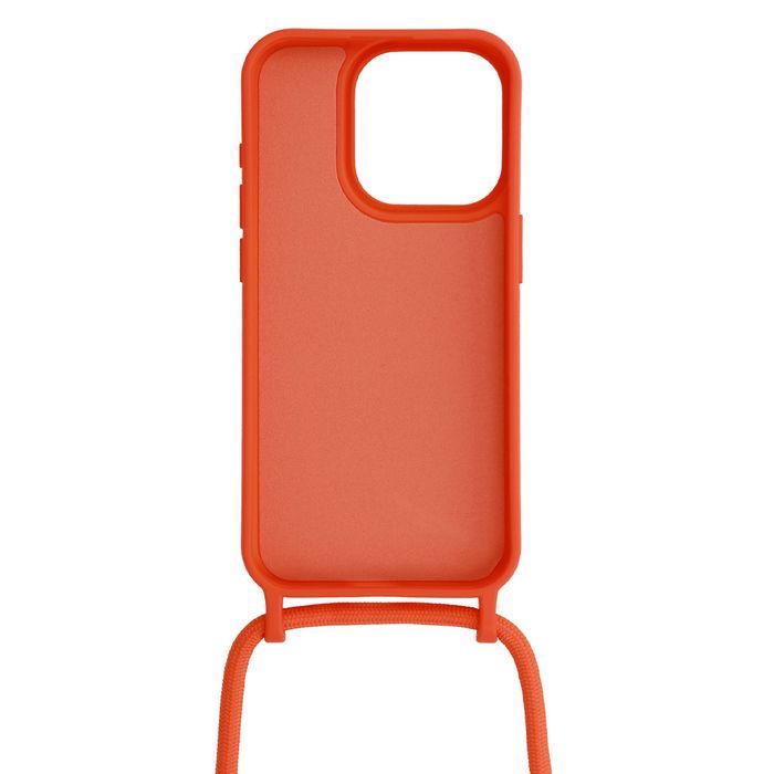 Strap Silicone Case Do Iphone 15 Plus Wzór 1 Pomarańczowy