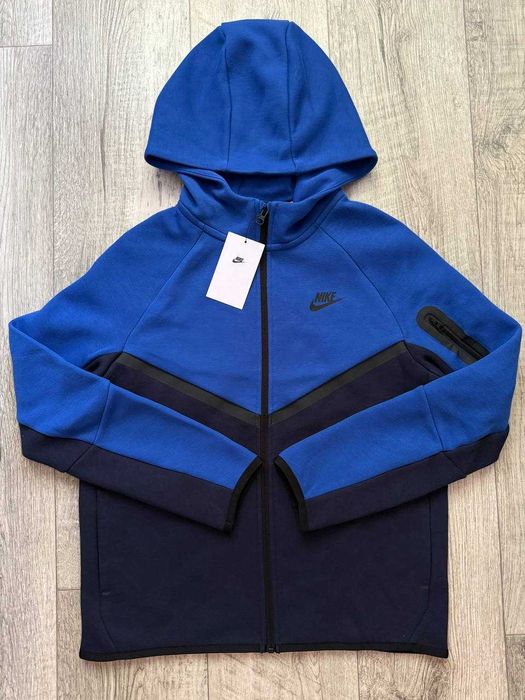 ОРИГІНАЛ! Кофта Nike Tech Fleece Fz Wr Blue M L XL Kids | HV5867-451