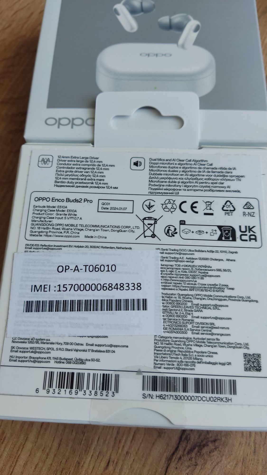 Słuchawki bezprzewodowe OPPO Enco Buds2 Pro