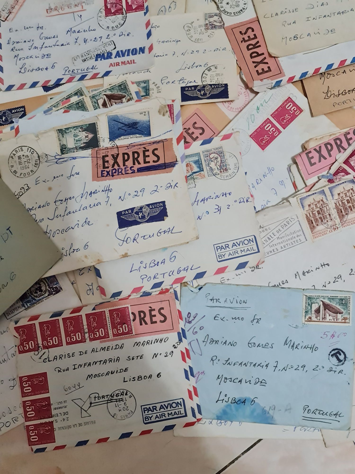 Pack cartas seladas francesas anos 60 e 70