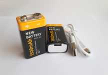 Акумулятори Крона 9V 1500 mAh Type-C 2025 ОПТ