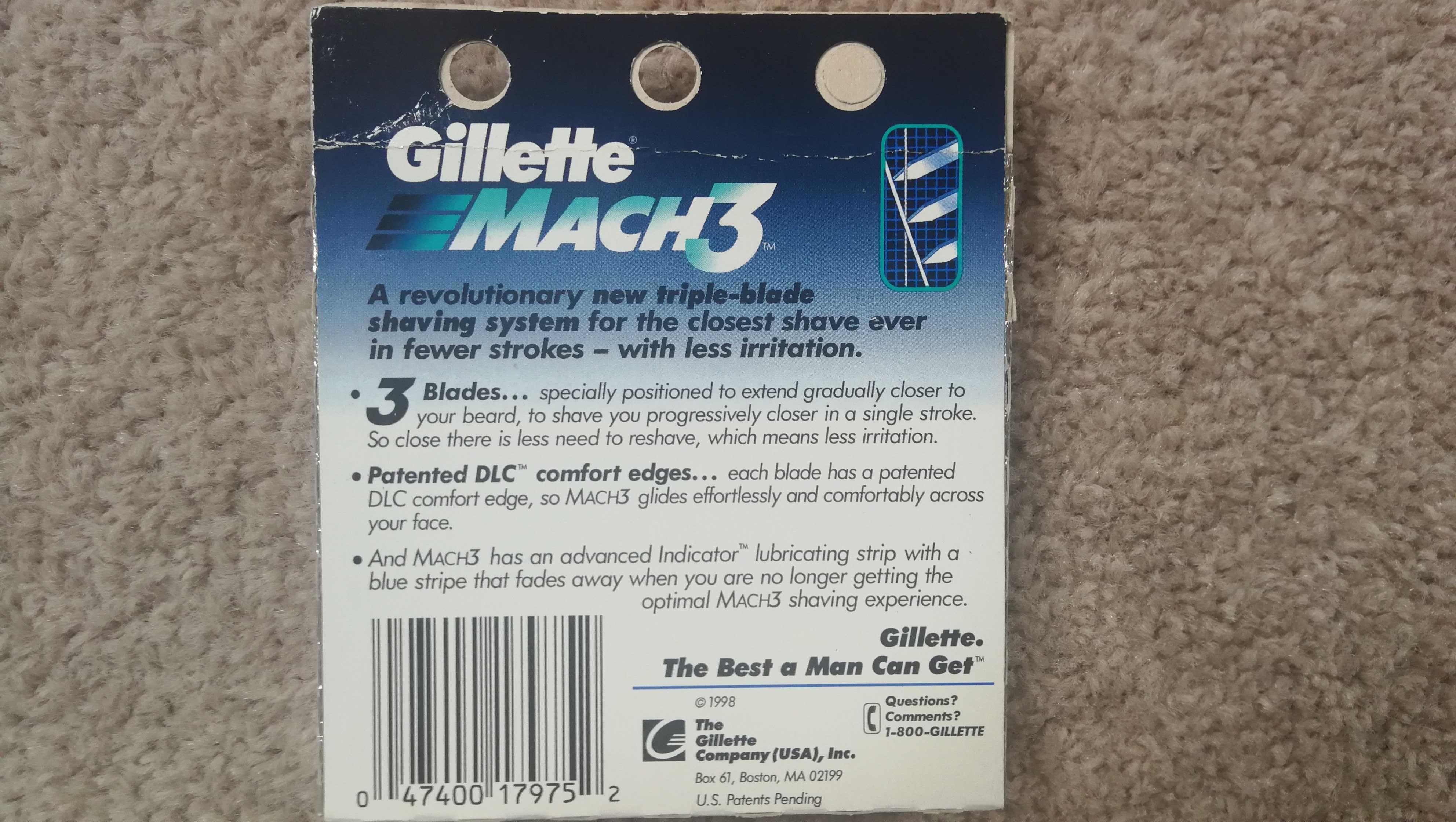 Gilette MACH3 wkłady ostrza 8 szt oryginał USA
