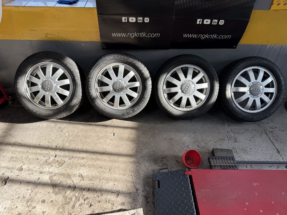 Koła audi 5x112 piasta 57.1mm z oponami ZIMOWYMI