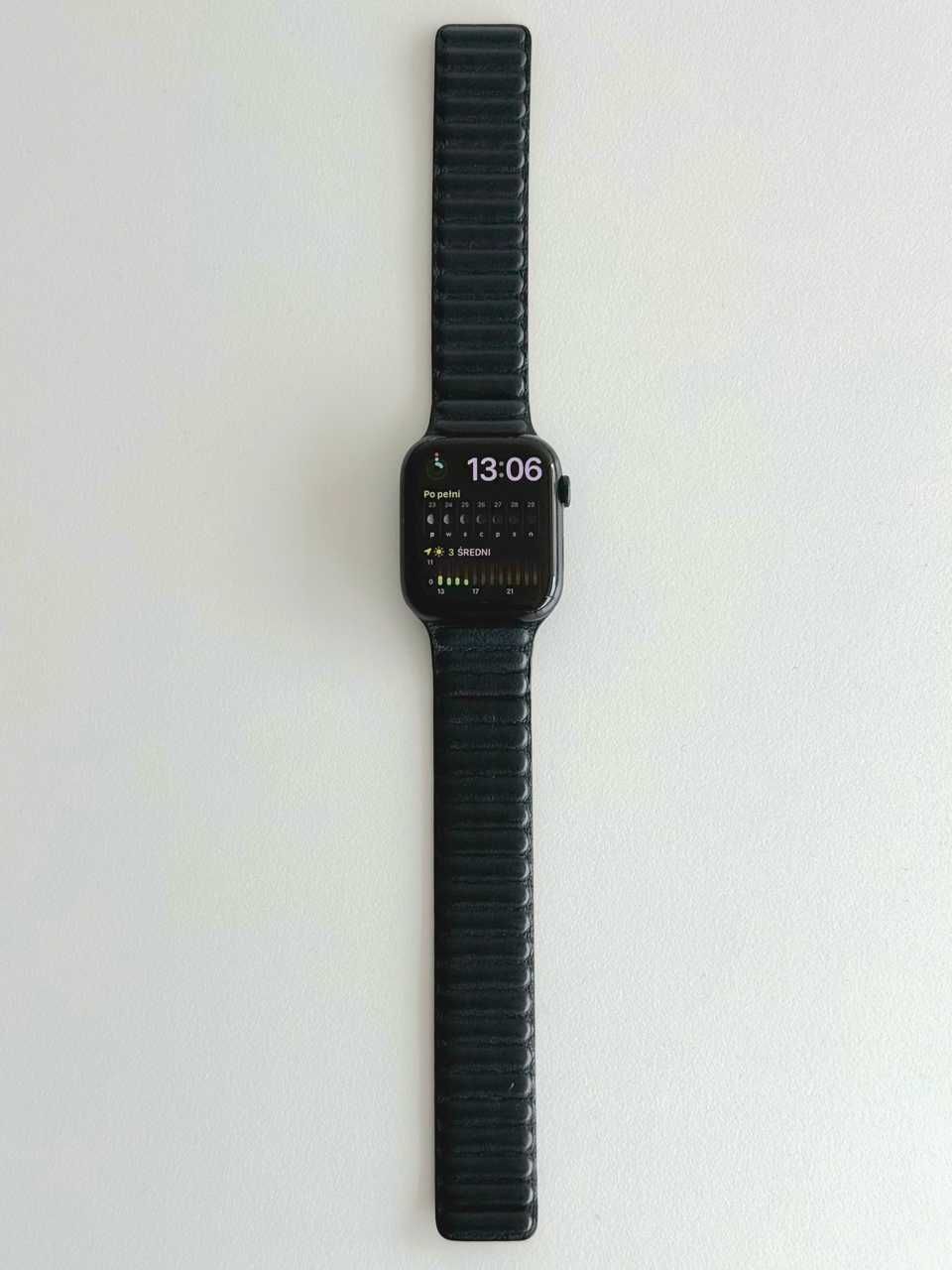 Apple Watch Series 7 Cellular 45mm midnight, 3 paski, ładowarka