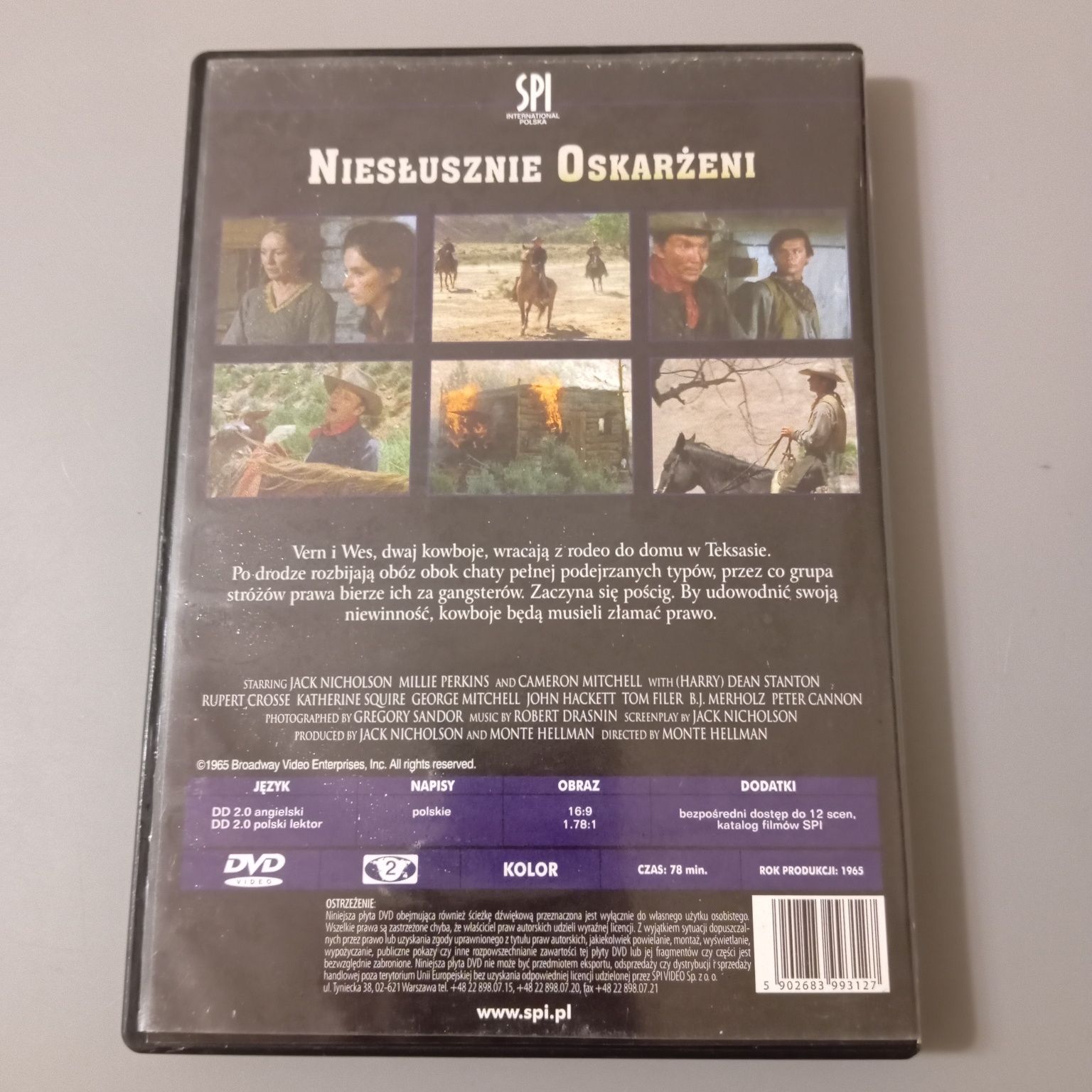 Niesłusznie oskarżeni, film DVD, stan bdb