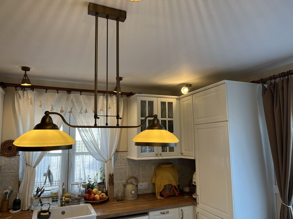 Podwójna lampa wisząca ze ściemniaczem vintage