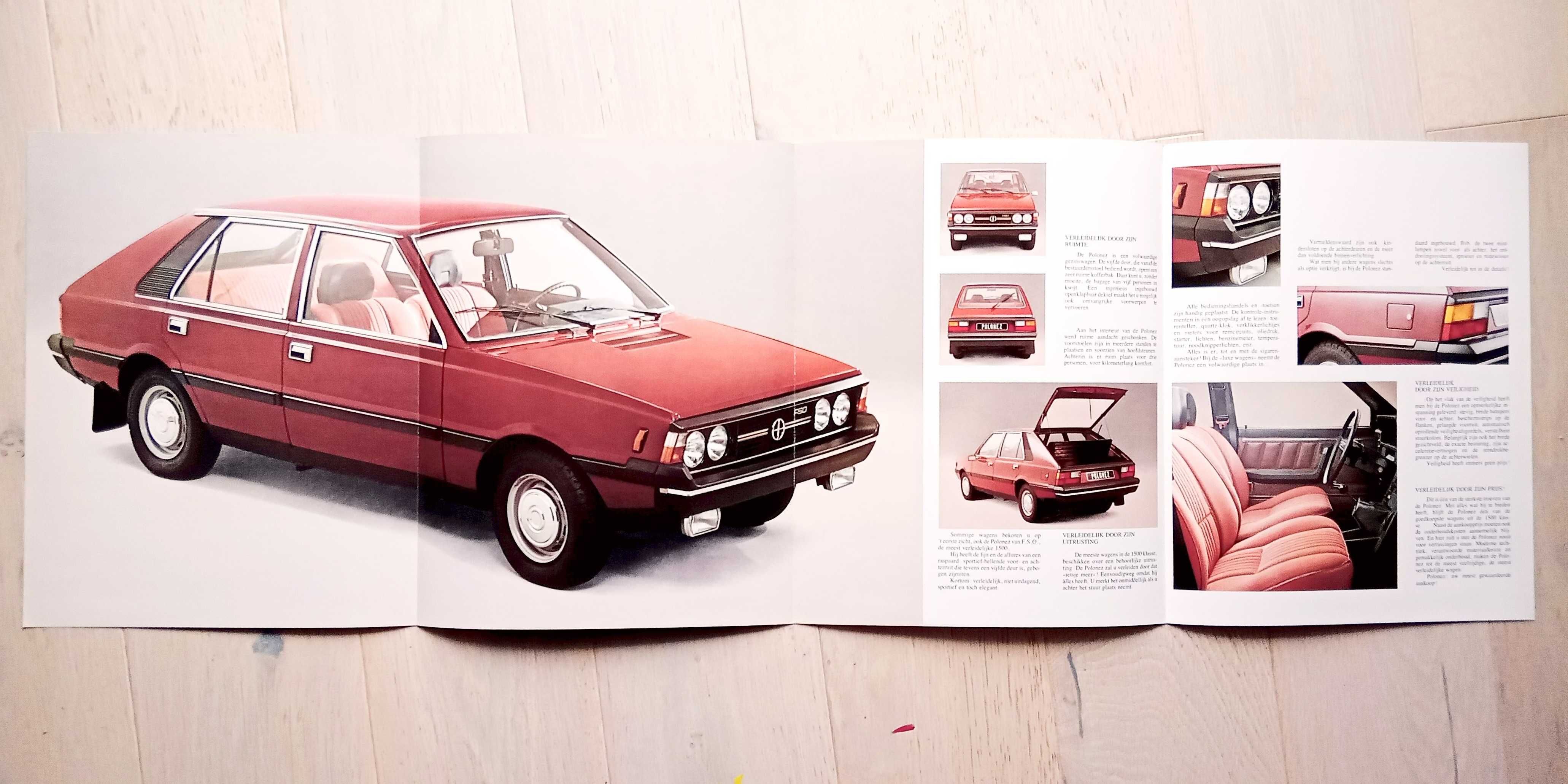 FSO Polonez 1.5 (1981) prospekt 8 str., st. BDB-, FORMAT WIĘKSZY od A4