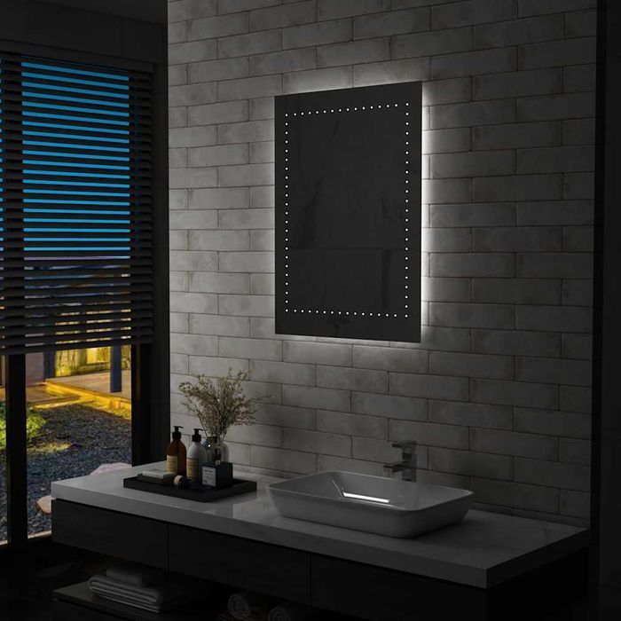 Vidaxl Ścienne Lustro Łazienkowe Z Led, 60 X 80 Cm