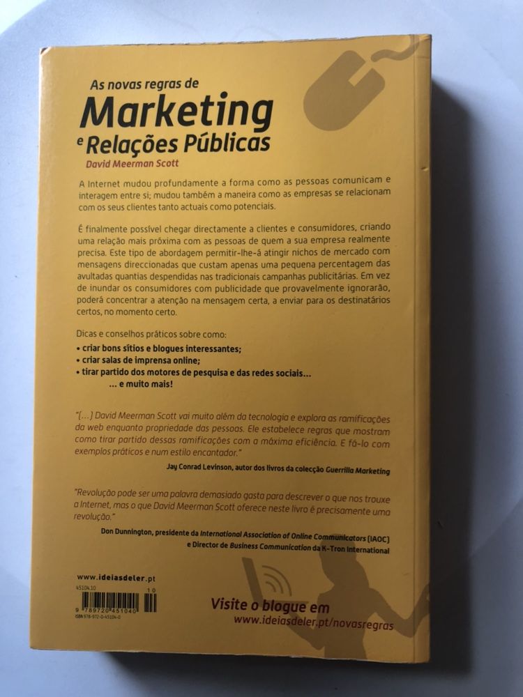 Livro Marketing e Relações Publicas de David Meerman Scott