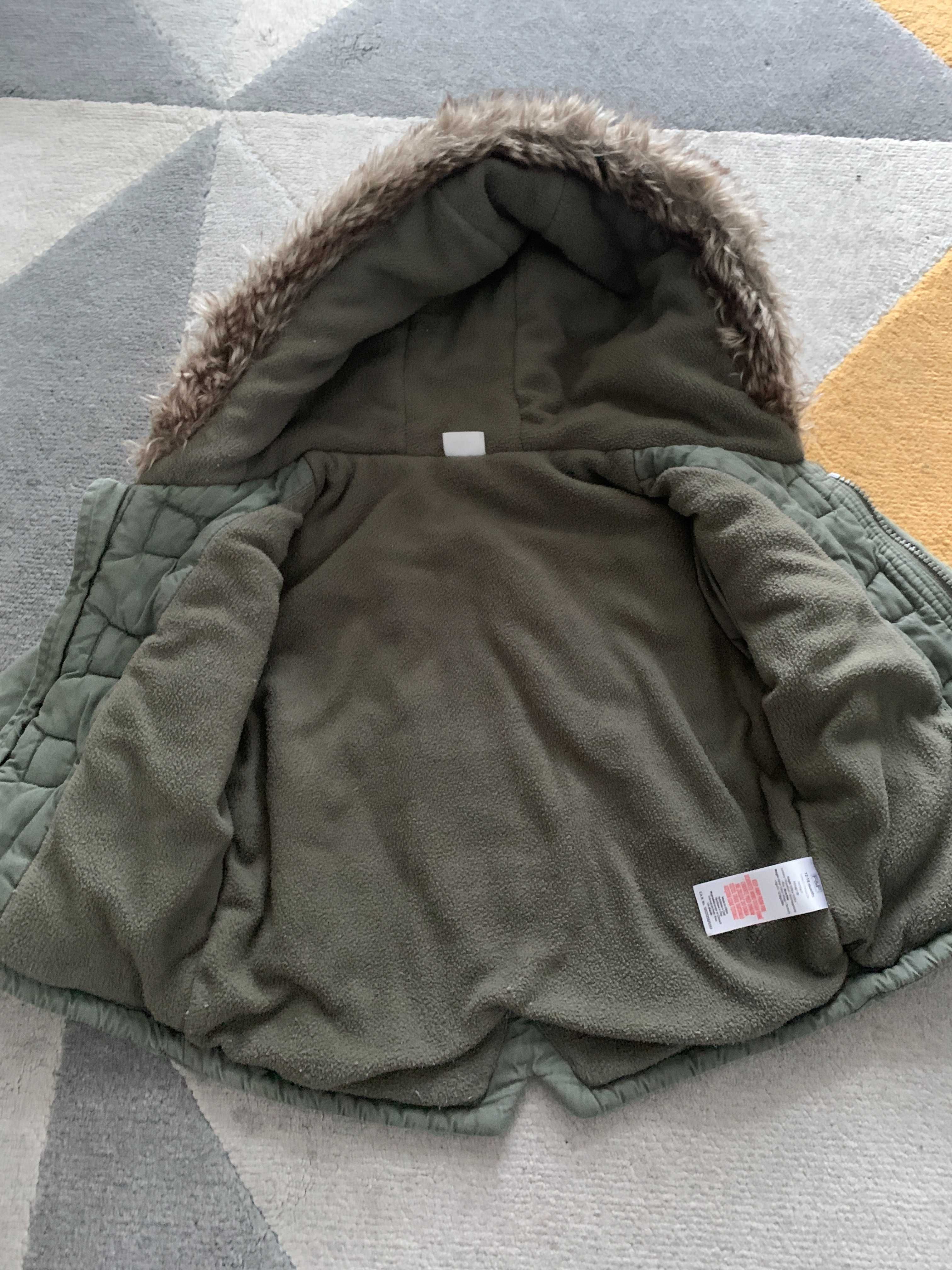 Zielona Parka 80 / 86 F&F  futerko jesienna wiosenna