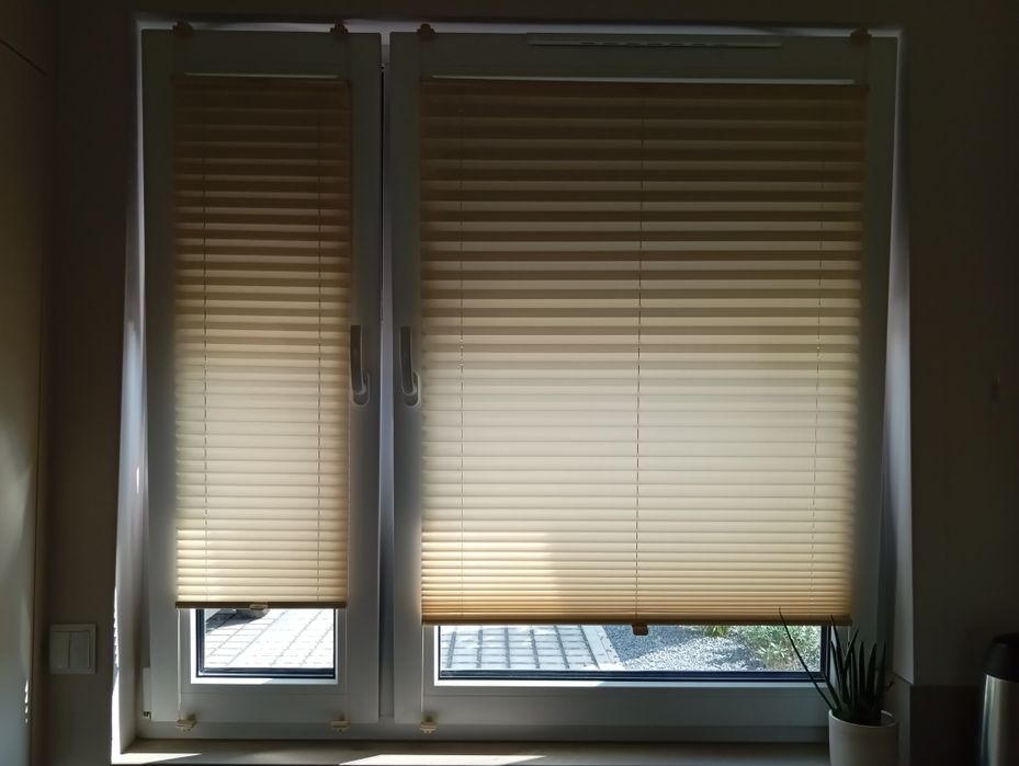 Rolety plisowane beżowe 2 szt.