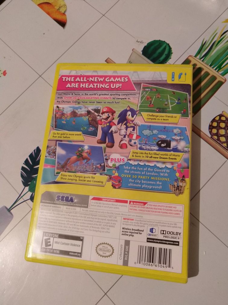 Nintendo Wii Mario &Sonic pudełko