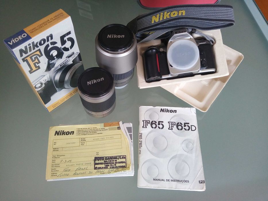 Câmara Analógica Nikon F65  - KIT  +  Bolsa