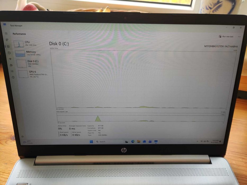 Laptop HP 15s AMD Ryzen 5 4500U, 8GB RAM, 500GB SSD, 15.6 cali, FHD