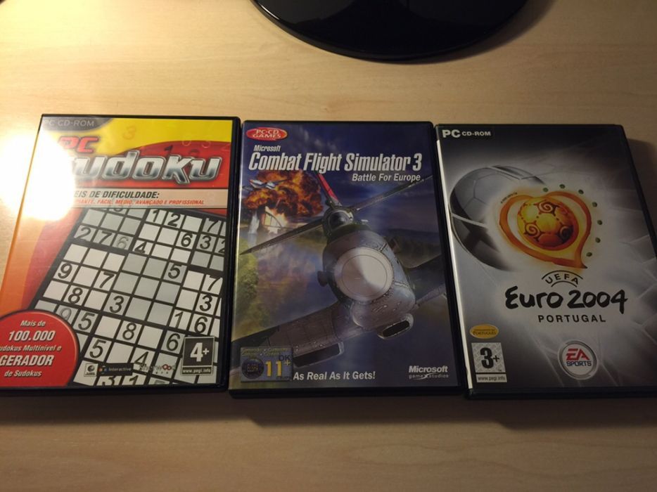 2 jogos PC Sudoku, Microsoft Combat Flight Simulator 3