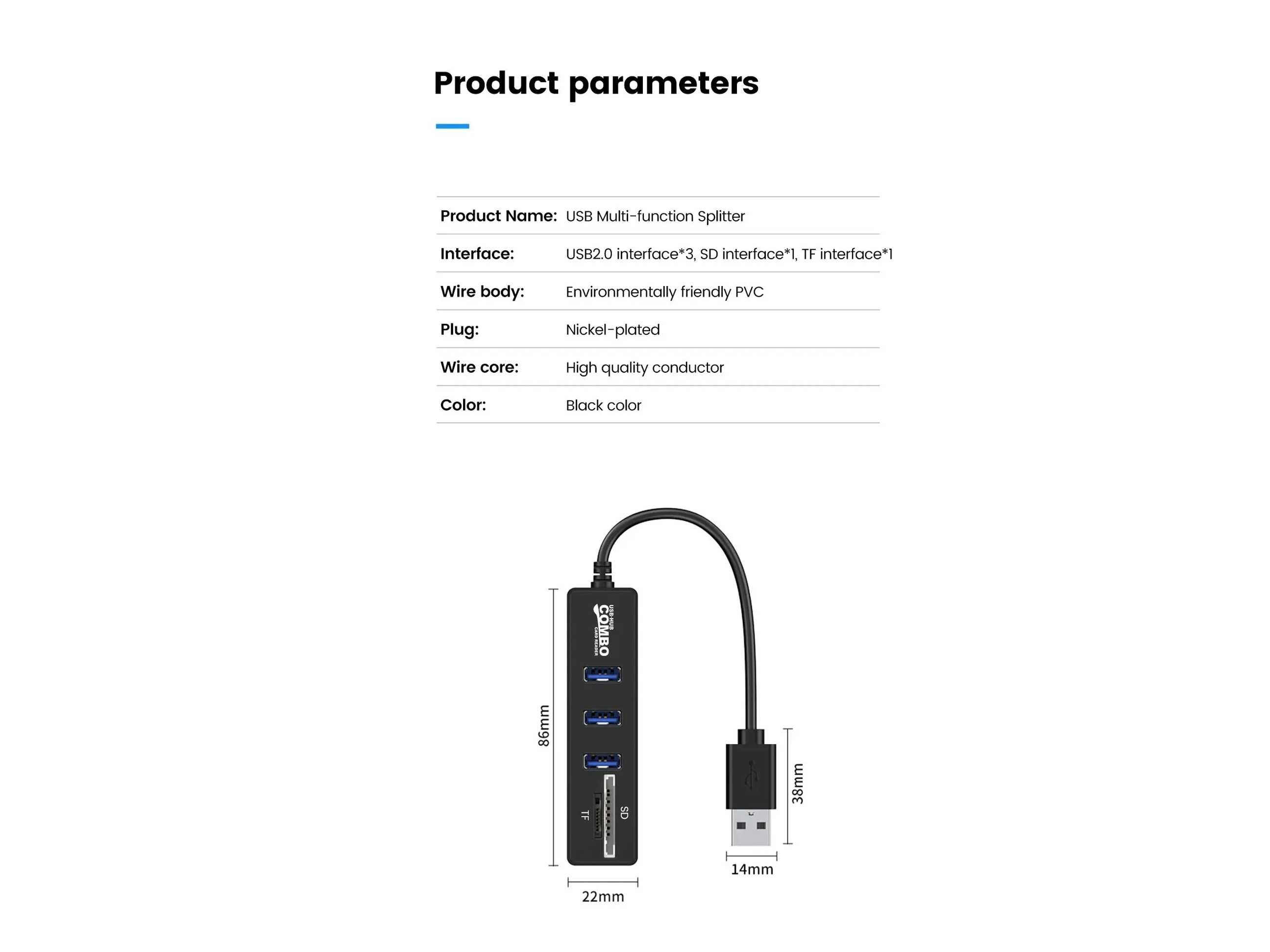 Type C/USB hub (хаб), концентратор 4 в 1