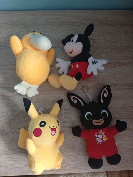 5 pluszakow Pikachu,bing, Nicky ,psyduck