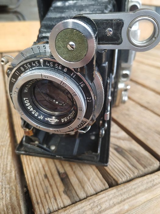 Фотоаппарат Москва-2, 1955 г. в нормальном рабочем состоянии