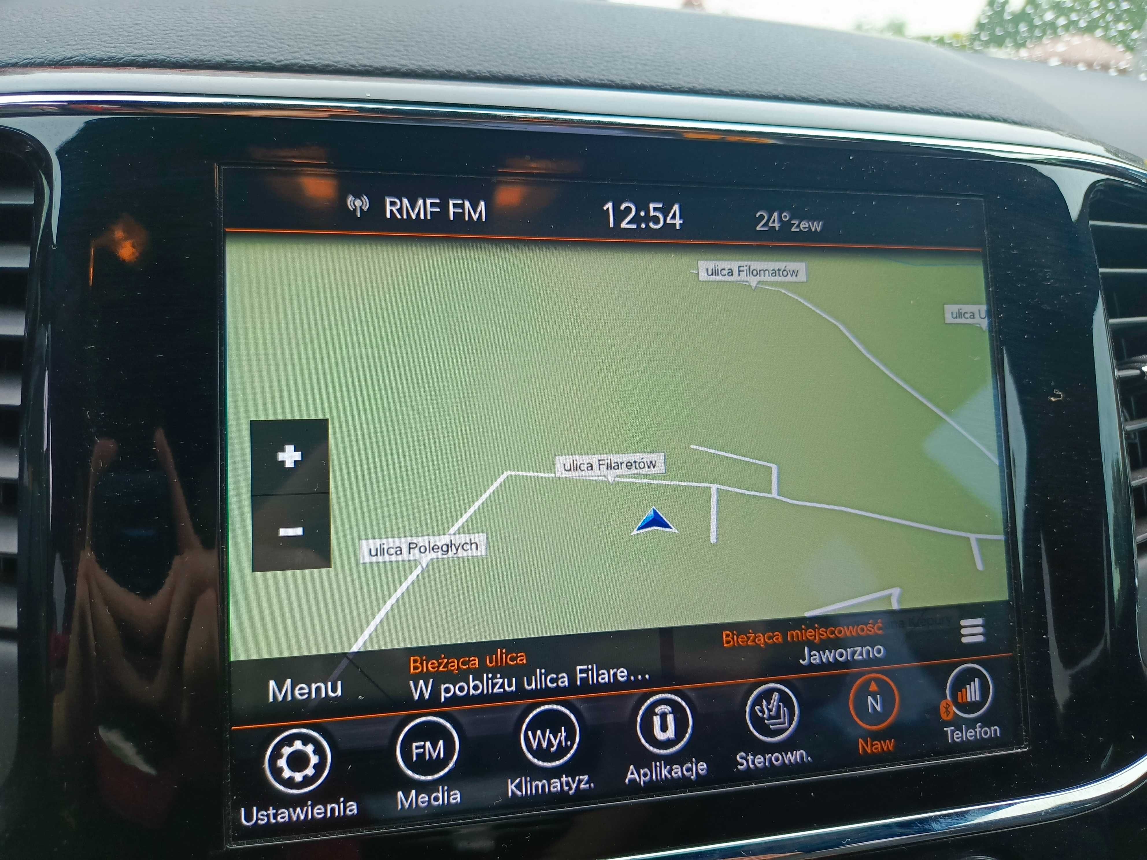 Konwersja z USA na EU Jeep Grand Cheroke WK2 Polski Mapy Światła Radio