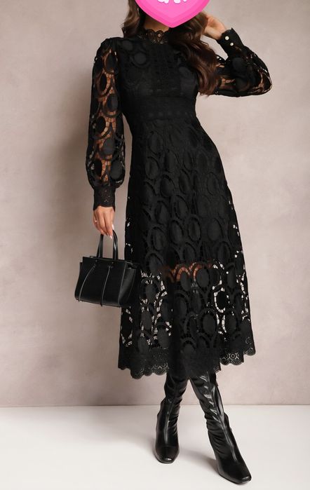 Sukienka midi rozkloszowana