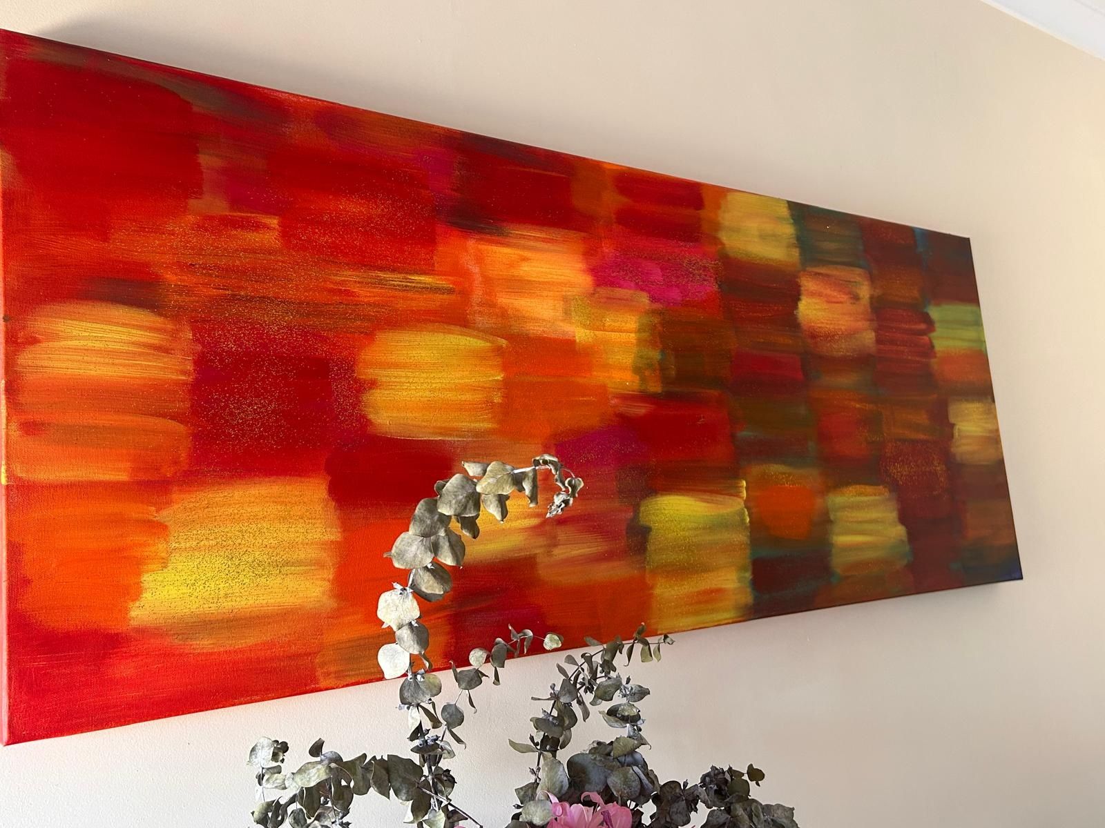 Quadro moldura pintado à mão