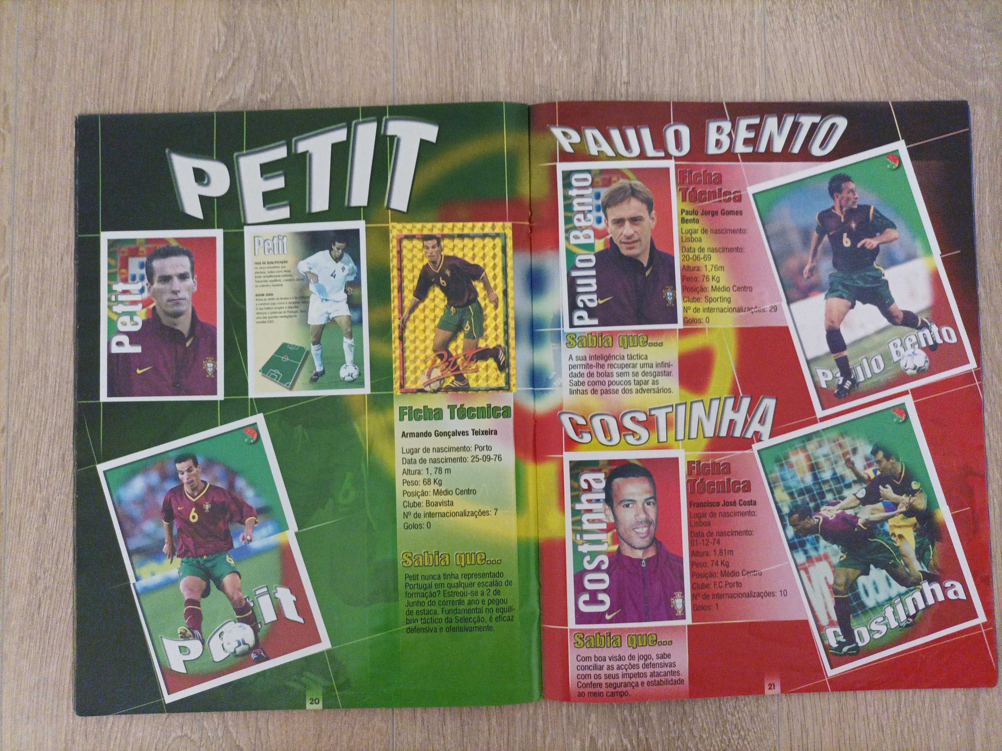 Caderneta completa cromos Força Portugal Panini