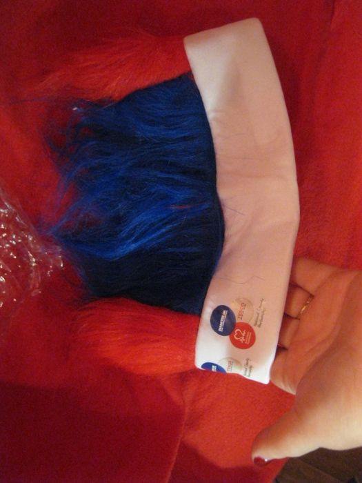 спорт фанату болельщик шапка волосы евро британия красно-синяя повязка