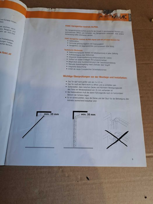 napęd bramy garażowej FAAC Alpha Kit D garagentorantrieb