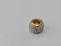Piękny złoty wisiorek damski/ 585/ 1.74 gram/ Cyrkonie/ Kuleczka