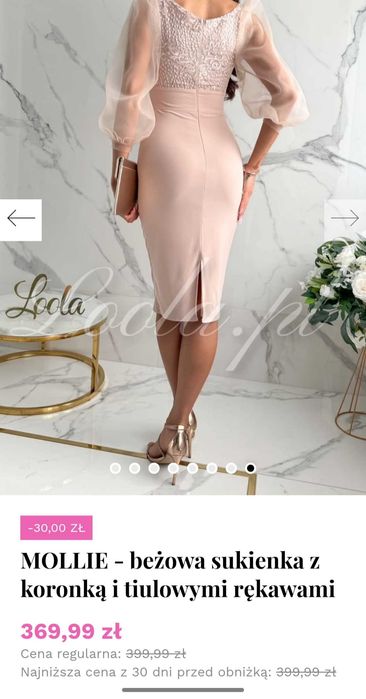 Sukienka pudrowy róż bardzo elegancka.Raz ubrana na Chrzest Święty.