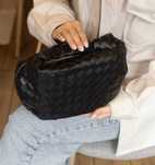 Стильна плетена сумка Bottega Veneta з натуральної шкіри. ТОП ПРОДАЖУ